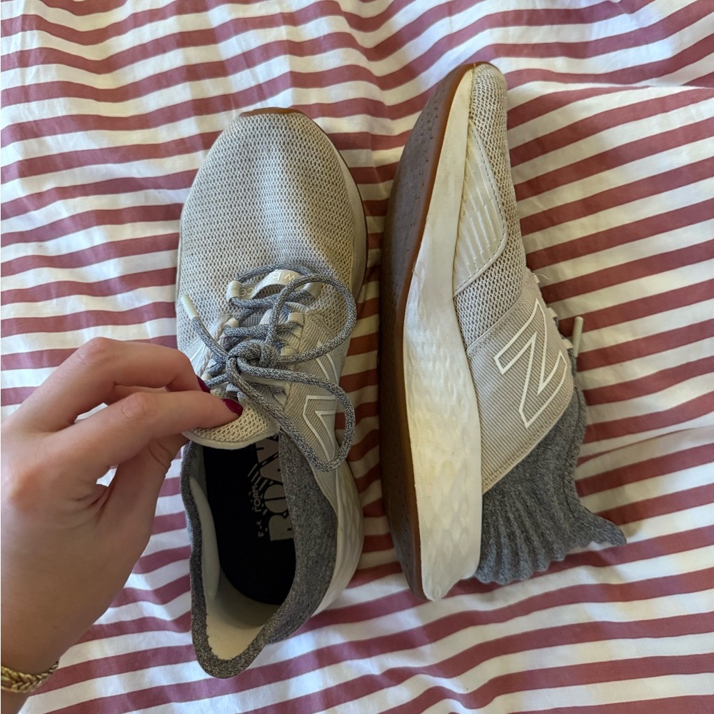 New Balance Women's Gray and White Sneakers